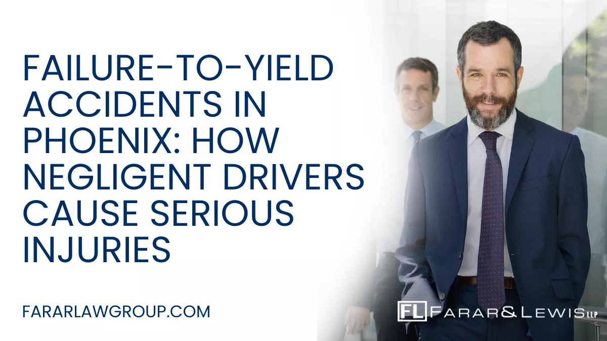 Failure-to-yield accidents are a leading cause of serious injuries on Phoenix roads and intersections. When drivers ignore traffic signals, misjudge right-of-way rules, or rush through turns, the results can be devastating for innocent motorists, pedestrians, and cyclists. If you were injured because another driver failed to yield, working with an experienced Phoenix failure-to-yield accident lawyer can help protect your rights and secure the compensation you deserve.