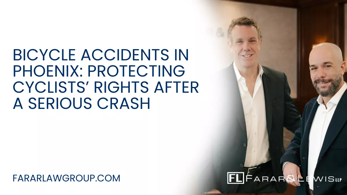 Bicycling is increasingly popular in Phoenix for commuting, recreation, and fitness—but sharing the road with motor vehicles can be dangerous. When drivers fail to watch for cyclists, the consequences are often devastating. Bicycle accidents frequently result in severe injuries, long recovery periods, and mounting medical bills, while insurance companies attempt to shift blame onto the cyclist. If you or a loved one has been injured in a bicycle accident, working with an experienced Phoenix bicycle accident lawyer can help protect your rights and pursue the full compensation you deserve.