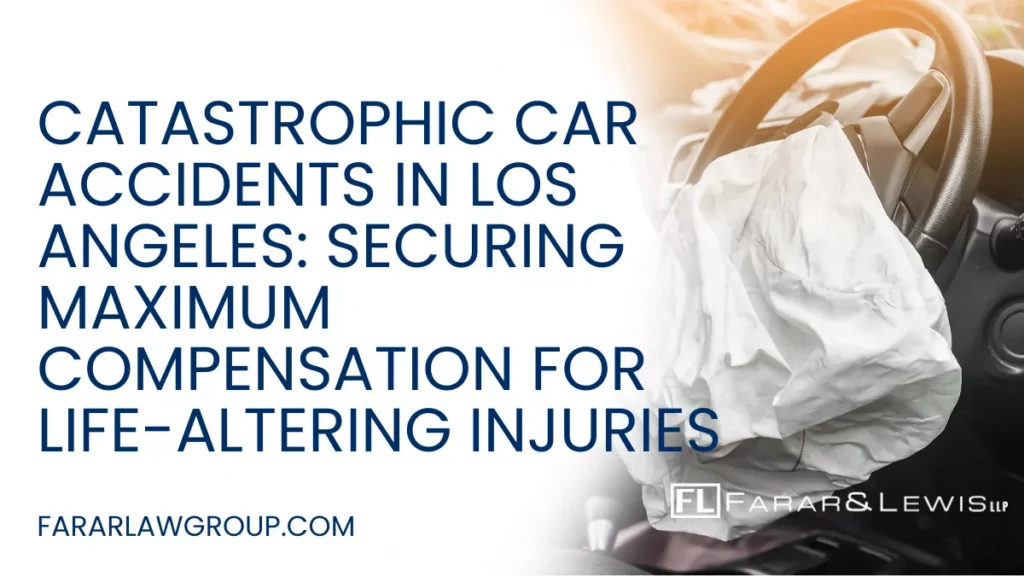 Some car accidents change lives forever. When a crash results in permanent disability, traumatic brain injury, paralysis, or other severe harm, victims and families face overwhelming medical costs, emotional trauma, and long-term financial uncertainty. Catastrophic car accident claims are complex and high-stakes, often involving extensive medical evidence and aggressive insurance defense tactics. If you or a loved one has suffered a life-altering injury in a serious collision, working with an experienced Los Angeles catastrophic car accident lawyer is critical to protecting your future.