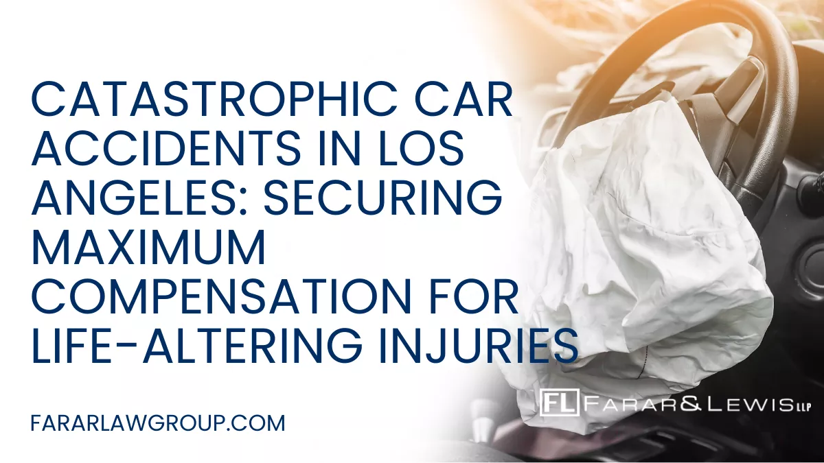 Some car accidents change lives forever. When a crash results in permanent disability, traumatic brain injury, paralysis, or other severe harm, victims and families face overwhelming medical costs, emotional trauma, and long-term financial uncertainty. Catastrophic car accident claims are complex and high-stakes, often involving extensive medical evidence and aggressive insurance defense tactics. If you or a loved one has suffered a life-altering injury in a serious collision, working with an experienced Los Angeles catastrophic car accident lawyer is critical to protecting your future.