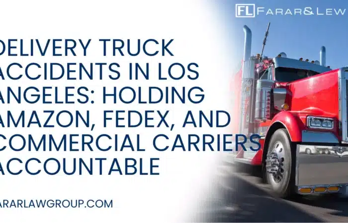 Delivery trucks are everywhere in Los Angeles. From Amazon vans and FedEx trucks to grocery and food delivery vehicles, commercial drivers are constantly navigating busy streets and residential neighborhoods. Unfortunately, the pressure to meet tight delivery deadlines often leads to speeding, distracted driving, and unsafe parking practices. When a delivery truck causes a crash, the injuries can be severe—and the legal issues complex. If you or a loved one has been injured in a crash involving a commercial delivery vehicle, working with an experienced Los Angeles delivery truck accident lawyer is critical to protecting your rights and pursuing full compensation.