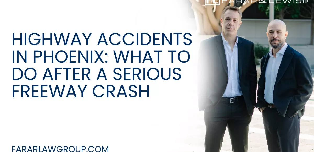 Highway accidents in Phoenix are often sudden, violent, and life-altering. With vehicles traveling at 65–75 mph or faster on major freeways like I-10, I-17, and Loop 101, even a moment of negligence can lead to catastrophic injuries or multi-vehicle pileups. The aftermath of a serious freeway crash can leave victims overwhelmed by medical bills, insurance disputes, and long recovery periods. If you or a loved one has been injured in a freeway collision, working with an experienced Phoenix highway accident lawyer can help protect your rights and pursue full compensation.