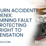 Left-Turn Accidents in Phoenix Determining Fault and Protecting Your Right to Compensation Left-turn accidents are among the most common and dangerous types of crashes in Phoenix. Whether at busy intersections, freeway exits, or residential streets, left-turn collisions often result in violent T-bone impacts that cause serious injuries. Determining fault in these cases can be complex, especially when both drivers claim they had the right of way. If you or a loved one has been injured in a crash involving a left-turning vehicle, working with an experienced Phoenix left-turn accident lawyer can help protect your rights and pursue full compensation.