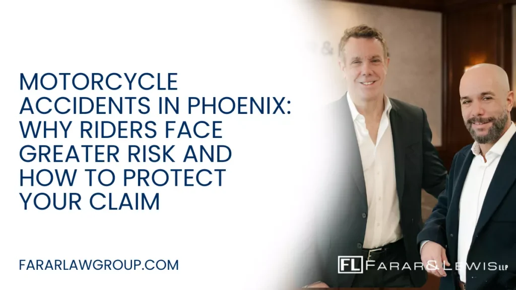 Motorcyclists face some of the greatest dangers on Phoenix roads. With little physical protection and frequent exposure to negligent drivers, motorcycle accidents often result in catastrophic injuries or fatalities. Unfortunately, injured riders also face unfair bias from insurance companies that attempt to blame them for crashes they did not cause. If you or a loved one has been injured in a motorcycle accident, working with an experienced Phoenix motorcycle accident lawyer can help protect your rights and pursue the full compensation you deserve.