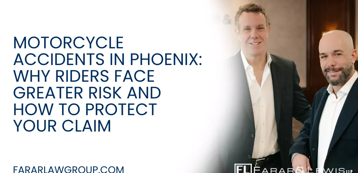 Motorcyclists face some of the greatest dangers on Phoenix roads. With little physical protection and frequent exposure to negligent drivers, motorcycle accidents often result in catastrophic injuries or fatalities. Unfortunately, injured riders also face unfair bias from insurance companies that attempt to blame them for crashes they did not cause. If you or a loved one has been injured in a motorcycle accident, working with an experienced Phoenix motorcycle accident lawyer can help protect your rights and pursue the full compensation you deserve.
