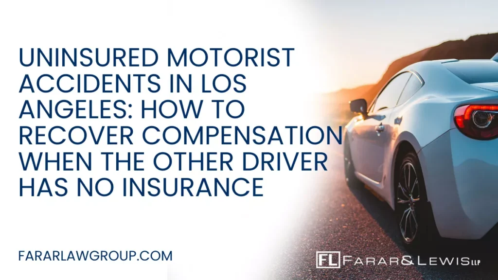 You expect drivers on Los Angeles roads to carry insurance—but not all of them do. When an uninsured driver causes a serious crash, victims are often left wondering how they will pay for medical bills, lost wages, and vehicle repairs. Fortunately, California drivers may have options through uninsured motorist (UM) coverage. However, filing a claim with your own insurance company is rarely simple. If you were injured by an uninsured driver, working with an experienced Los Angeles uninsured motorist accident lawyer can help protect your rights and maximize your recovery.