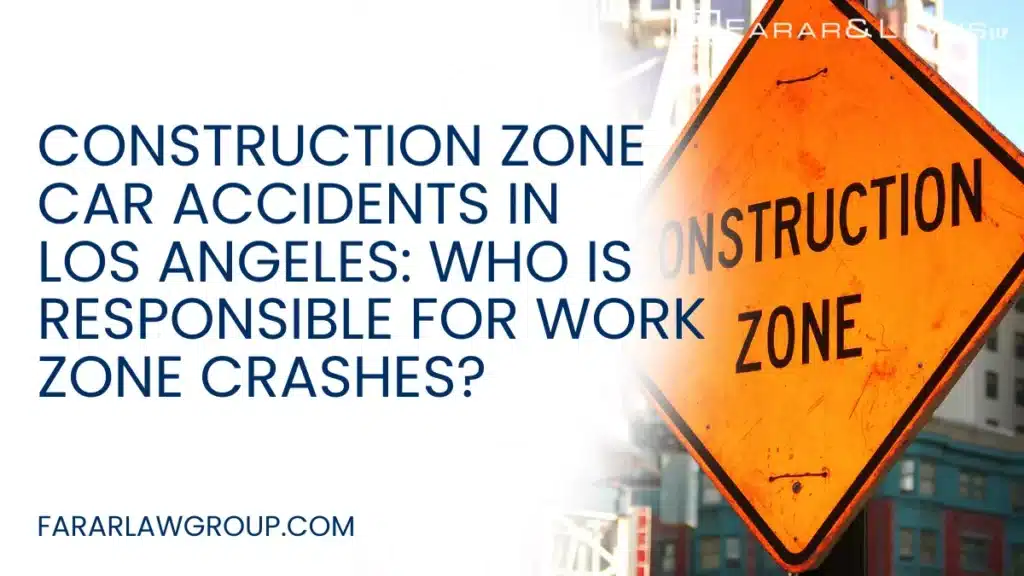 Construction zones are a common sight throughout Los Angeles. From freeway expansion projects to road repairs and utility work, construction areas often create sudden lane changes, reduced speed limits, and confusing traffic patterns. While these work zones are intended to improve infrastructure, they can also create dangerous conditions for drivers. When motorists fail to slow down or when construction companies fail to maintain safe conditions, serious accidents can occur. If you or a loved one has been injured in a work zone collision, working with an experienced Los Angeles construction zone accident lawyer is essential to protecting your rights and pursuing full compensation.