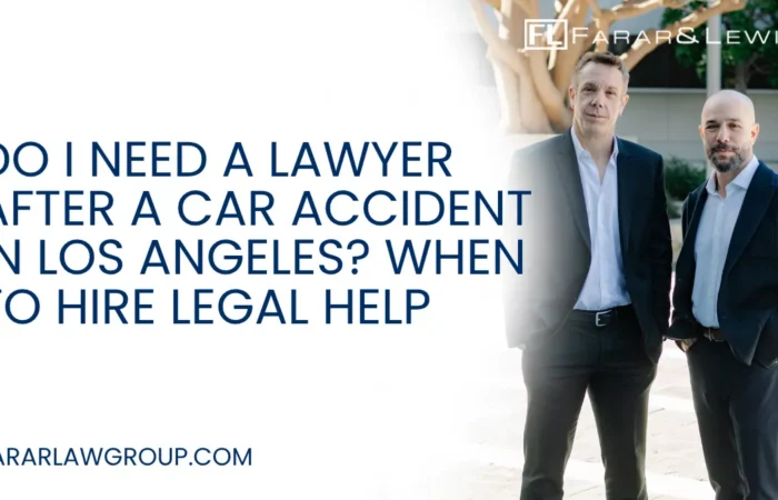Do I Need a Lawyer After a Car Accident in Los Angeles When to Hire Legal Help After a car accident in Los Angeles, one of the first questions many people ask is: “Do I really need a lawyer?” If the accident seems minor, you might assume you can handle the insurance claim yourself. However, even seemingly simple accidents can quickly become complicated, especially when injuries, liability disputes, or insurance companies are involved.