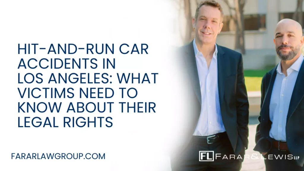 Hit-and-run accidents are a serious problem in Los Angeles. When a driver causes a crash and flees the scene without stopping to provide assistance or exchange information, victims are often left injured, confused, and unsure of what to do next. Unfortunately, these incidents occur more frequently in large metropolitan areas where traffic is dense and drivers may attempt to escape responsibility.