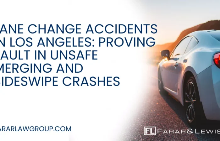 Lane Change Accidents in Los Angeles Proving Fault in Unsafe Merging and Sideswipe Crashes Lane change accidents are a daily occurrence on Los Angeles roads. With congested freeways, aggressive drivers, and constant merging traffic, unsafe lane changes often lead to serious sideswipe collisions and multi-vehicle crashes. Although these accidents may appear minor at first glance, they frequently cause significant injuries, vehicle damage, and complex insurance disputes. If you or a loved one has been injured in a merging or sideswipe collision, working with an experienced Los Angeles lane change accident lawyer can help protect your rights and pursue the compensation you deserve.