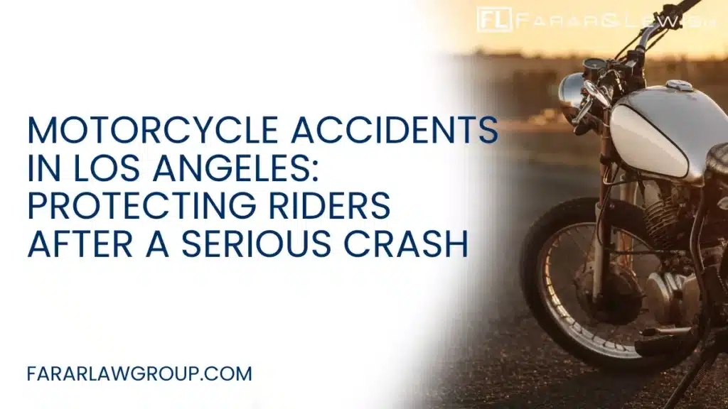Motorcycle accidents in Los Angeles can have devastating consequences for riders and their families. Unlike drivers in passenger vehicles, motorcyclists have very little physical protection during a crash. Even when wearing proper safety gear, a collision with another vehicle can lead to severe injuries and life-changing consequences.