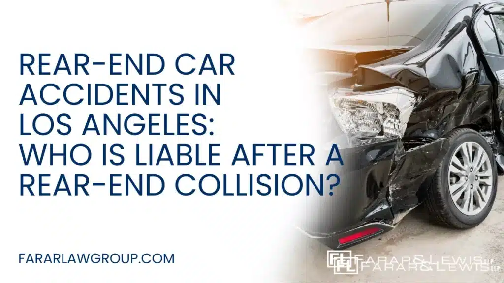 Rear-end collisions are one of the most common types of car accidents in Los Angeles. With heavy traffic on freeways like I-405, I-5, I-10, and US-101, drivers frequently experience sudden stops, congestion, and stop-and-go traffic. When drivers follow too closely or become distracted, rear-end crashes can occur in an instant. Although some rear-end accidents appear minor, many lead to serious injuries, costly medical treatment, and long-term complications.