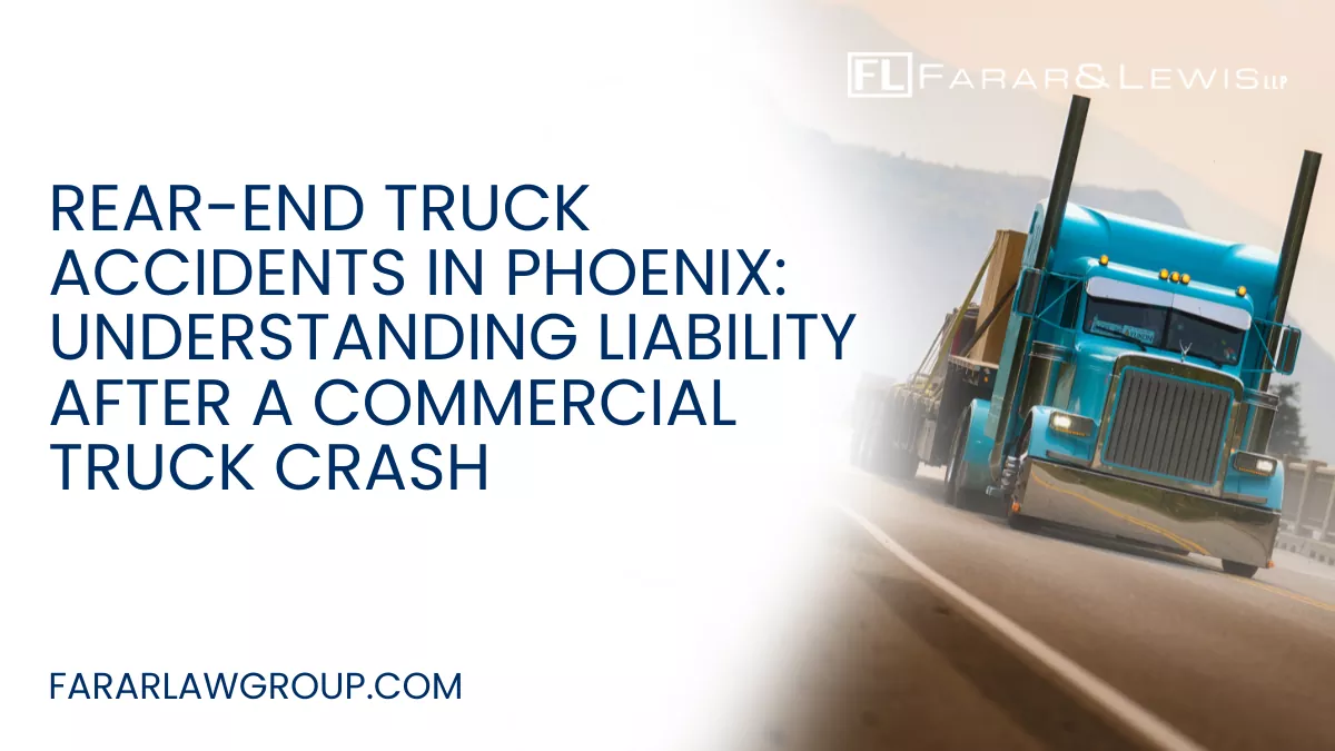 Rear-end collisions involving commercial trucks can be among the most devastating accidents on Phoenix roadways. When a large semi-truck crashes into the back of a passenger vehicle, the massive weight and force of the truck can cause catastrophic injuries and severe vehicle damage. Even when a passenger vehicle rear-ends a truck, the consequences can still be serious due to the size and structure of commercial vehicles.
