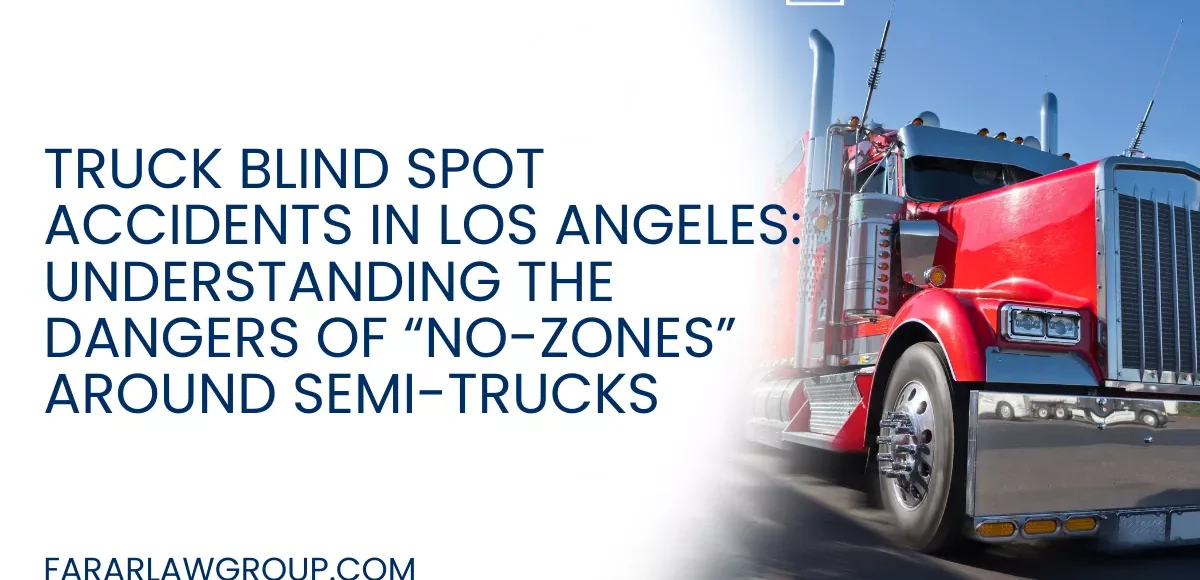 Large commercial trucks are a common sight on Los Angeles highways. While these vehicles are essential for transporting goods throughout California, they also present serious dangers to other drivers. One of the most significant hazards involves truck blind spots—often referred to as “no-zones.” When drivers travel within these blind spots, truck drivers may be unable to see them, which can lead to devastating collisions.