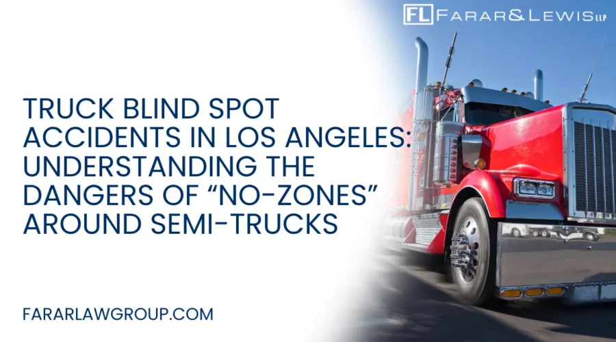 Large commercial trucks are a common sight on Los Angeles highways. While these vehicles are essential for transporting goods throughout California, they also present serious dangers to other drivers. One of the most significant hazards involves truck blind spots—often referred to as “no-zones.” When drivers travel within these blind spots, truck drivers may be unable to see them, which can lead to devastating collisions.