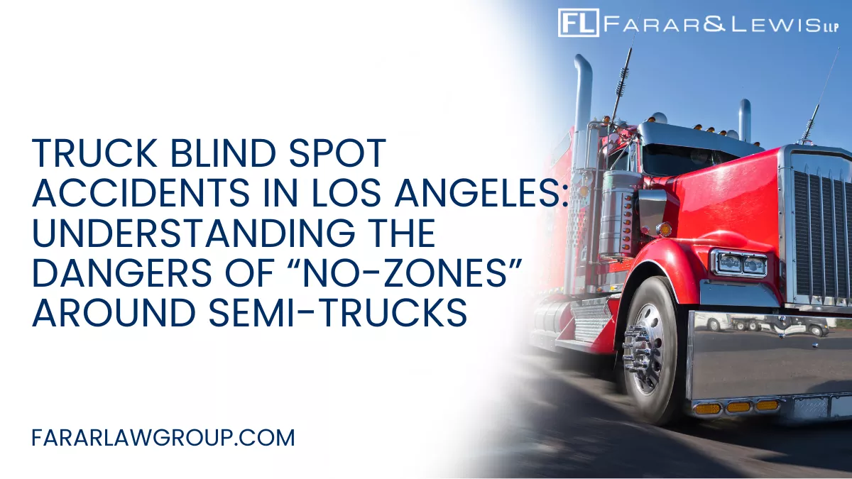 Large commercial trucks are a common sight on Los Angeles highways. While these vehicles are essential for transporting goods throughout California, they also present serious dangers to other drivers. One of the most significant hazards involves truck blind spots—often referred to as “no-zones.” When drivers travel within these blind spots, truck drivers may be unable to see them, which can lead to devastating collisions.