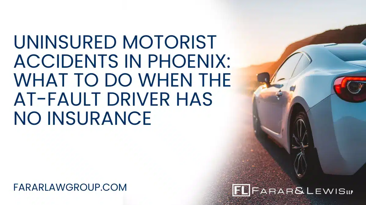 Car accidents are stressful under any circumstances, but they become even more complicated when the driver responsible for the crash does not have insurance. Unfortunately, uninsured drivers remain a serious problem across Arizona, leaving many accident victims unsure about how they will pay for medical treatment, vehicle repairs, and other damages. If you have been injured by a driver who lacks insurance coverage, working with an experienced Phoenix uninsured motorist accident lawyer can help you understand your legal options and pursue the compensation you deserve.