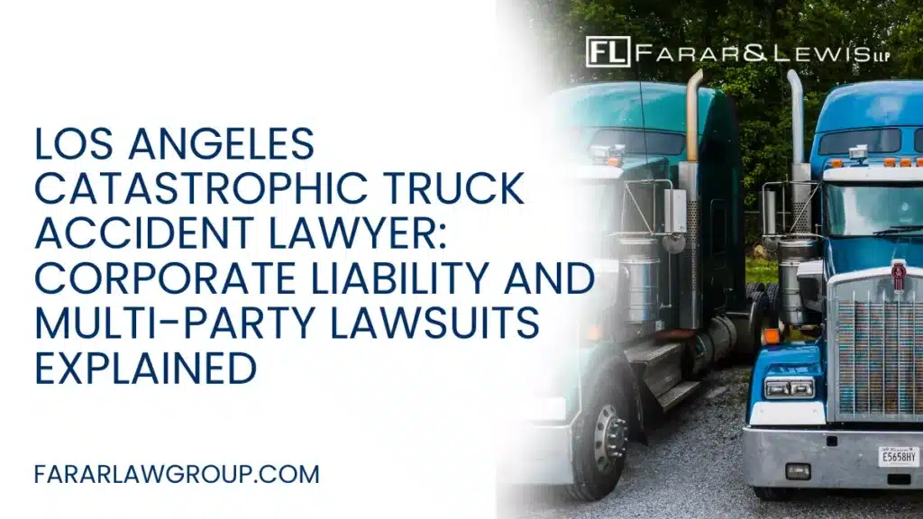 Catastrophic truck accidents in Los Angeles are not just severe—they are legally intricate. Unlike standard car accident claims, these cases often involve multiple defendants, federal regulations, and high-value insurance policies, making them significantly more complex.