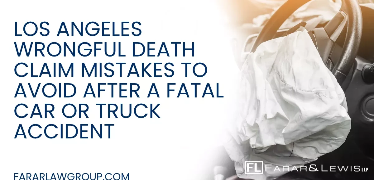 After the sudden loss of a loved one in a fatal accident, families in Los Angeles are often overwhelmed with grief, stress, and uncertainty. During this difficult time, critical legal decisions must be made—and mistakes can significantly impact the outcome of a wrongful death claim.