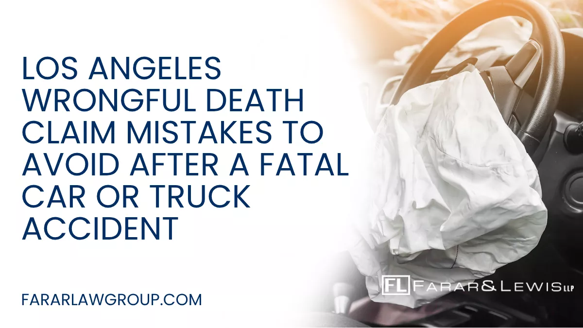 After the sudden loss of a loved one in a fatal accident, families in Los Angeles are often overwhelmed with grief, stress, and uncertainty. During this difficult time, critical legal decisions must be made—and mistakes can significantly impact the outcome of a wrongful death claim.