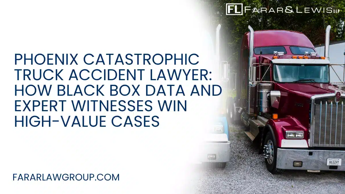 Catastrophic truck accidents in Phoenix are among the most complex and high-value personal injury cases. With massive commercial vehicles traveling through major corridors like I-10 and I-17, severe crashes often result in permanent, life-altering injuries.