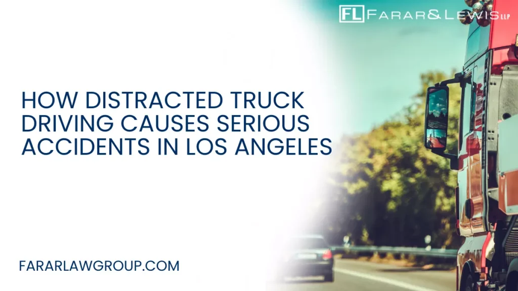 Distracted truck driving is a growing problem on Los Angeles roadways and one of the leading causes of serious commercial truck accidents. With major highways like I-5, I-10, I-405, and US-101 carrying thousands of commercial vehicles every day, even a brief distraction behind the wheel of a massive tractor-trailer can lead to devastating consequences.