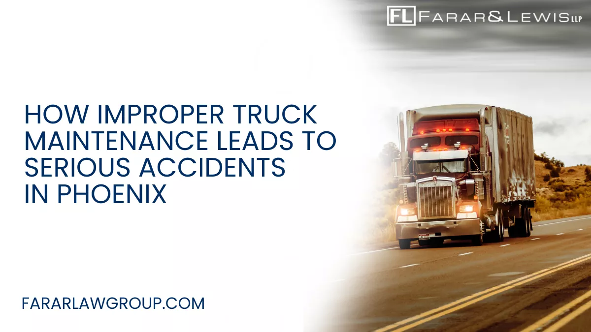 Improper truck maintenance is one of the leading causes of serious commercial truck accidents in Phoenix and throughout Arizona. Commercial trucks travel thousands of miles every week under demanding conditions, and when critical vehicle systems are not properly inspected or repaired, the risk of catastrophic accidents increases dramatically.