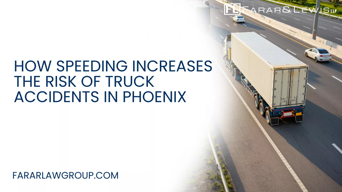 Speeding is one of the leading causes of serious truck accidents in Phoenix and throughout Arizona. With busy highways like I-10, I-17, Loop 202, and SR-51 carrying heavy commercial traffic every day, excessive speed can quickly turn a routine drive into a catastrophic collision.