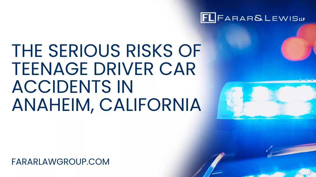 Teenage drivers face unique dangers every time they get behind the wheel. In busy Southern California cities like Anaheim, heavy traffic, distracted driving, tourism congestion, and limited driving experience create dangerous conditions that often contribute to serious accidents involving young drivers.