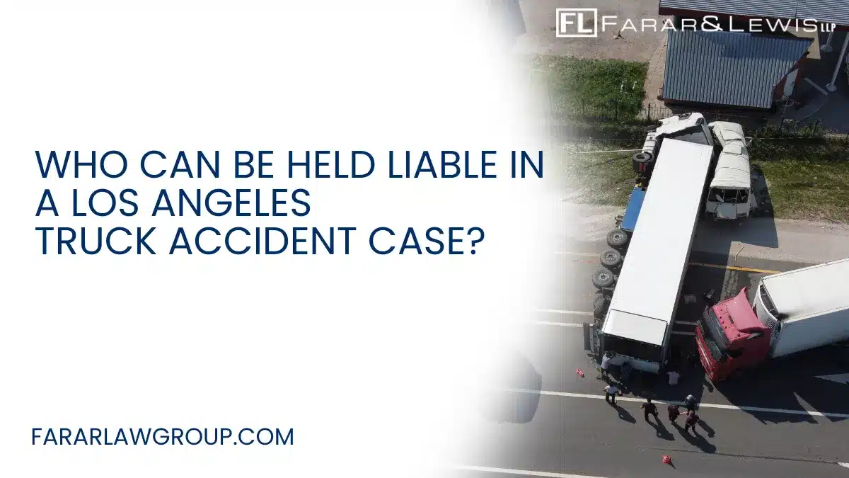 Truck accidents in Los Angeles often result in catastrophic injuries, extensive property damage, and complicated legal claims. Unlike standard car accidents, truck accident cases frequently involve multiple parties, federal regulations, and commercial insurance policies, making liability far more complex.