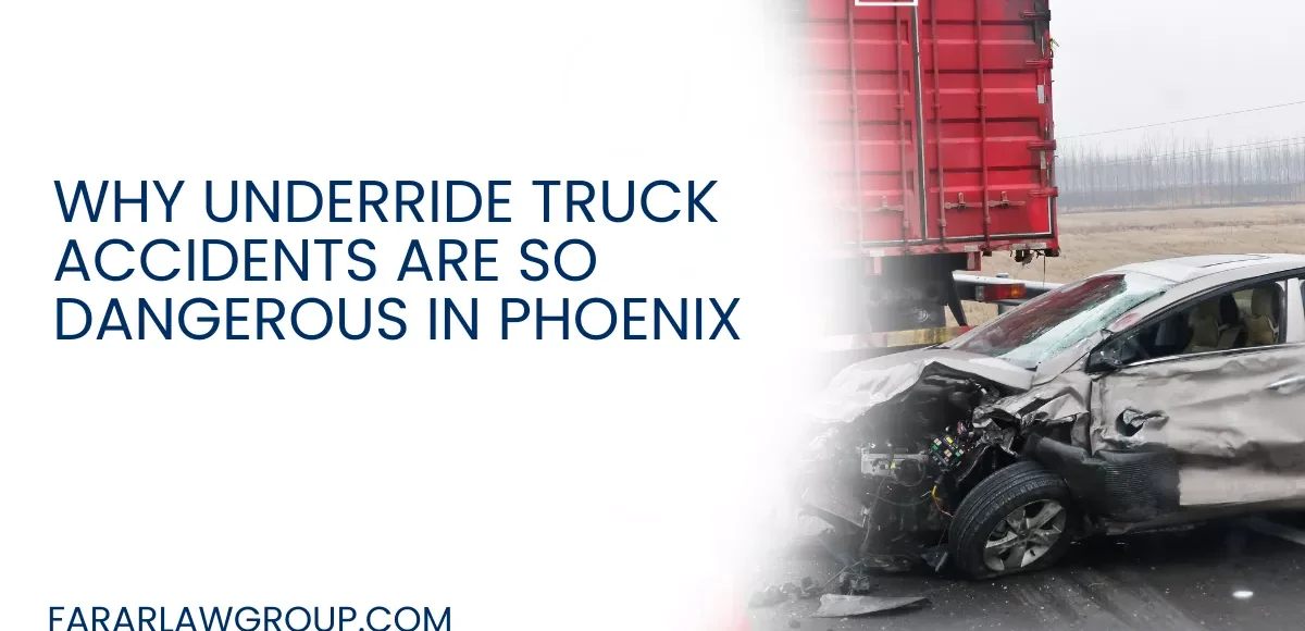 Underride truck accidents are among the deadliest types of collisions on Phoenix roadways. These devastating crashes occur when a smaller passenger vehicle slides underneath the side or rear of a commercial truck or trailer, often leading to catastrophic injuries or fatalities.