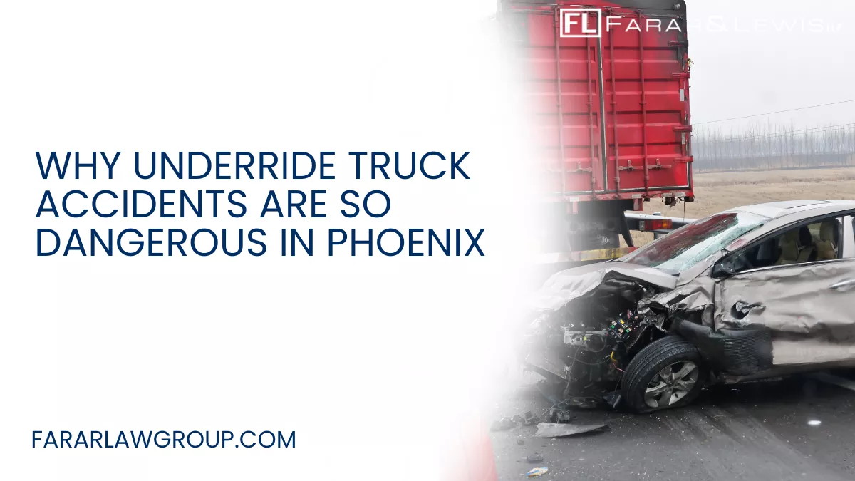 Underride truck accidents are among the deadliest types of collisions on Phoenix roadways. These devastating crashes occur when a smaller passenger vehicle slides underneath the side or rear of a commercial truck or trailer, often leading to catastrophic injuries or fatalities.